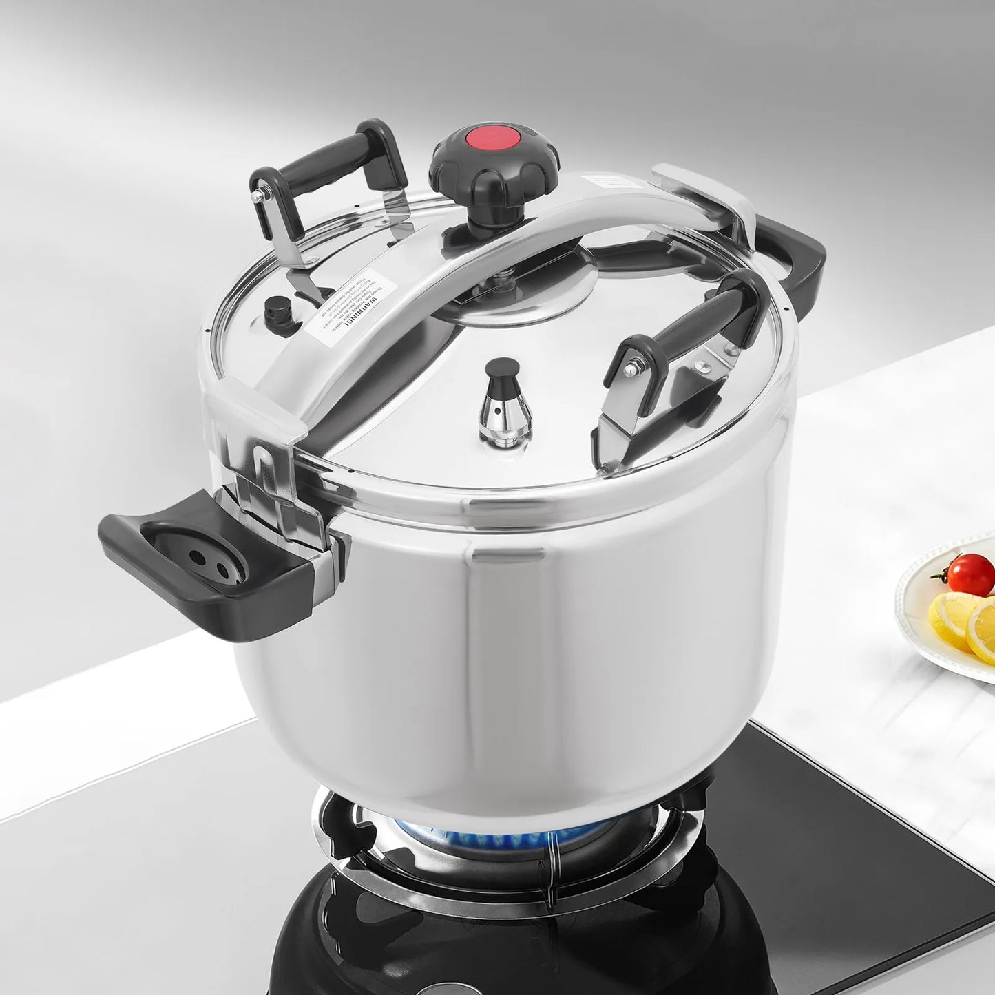 Silver 201 Stainless Steel Round Pressure Cooker,7L/22L/ 26L/40L Tabletop Pressure Cooker for Hotels,Restaurants