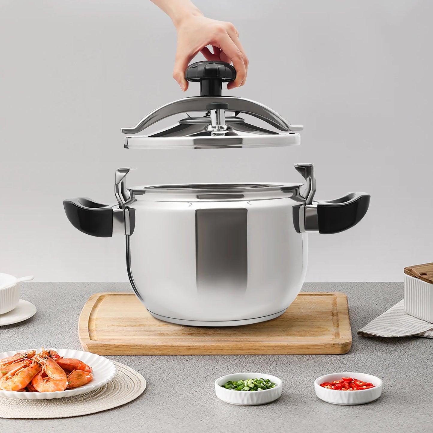 7L Stainless Steel Pressure Cooker Pressure Cooker Pressure Stewing Pot 60Kpa in Hotels, Restaurants, Families