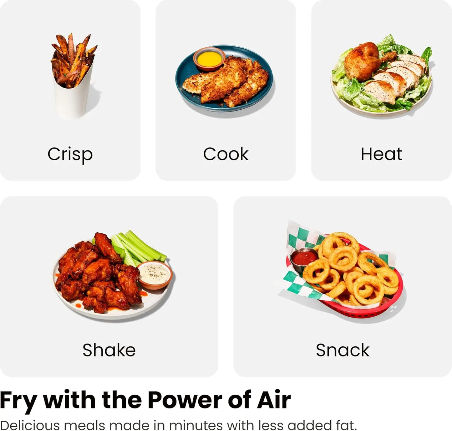 Dual Basket Air Fryer, 9QT Capacity, Digital Touch Screen, Sync Finish, Shake Reminder, Nonstick, Dishwasher Safe