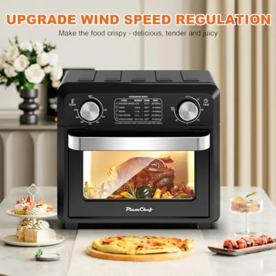 Compact Air Fryer Toaster Oven 11QT 2 Slice Toast Countertop Oven Warm Broil Toast Bake Air Fry Oil-Free 60-Minute Timer 1000W