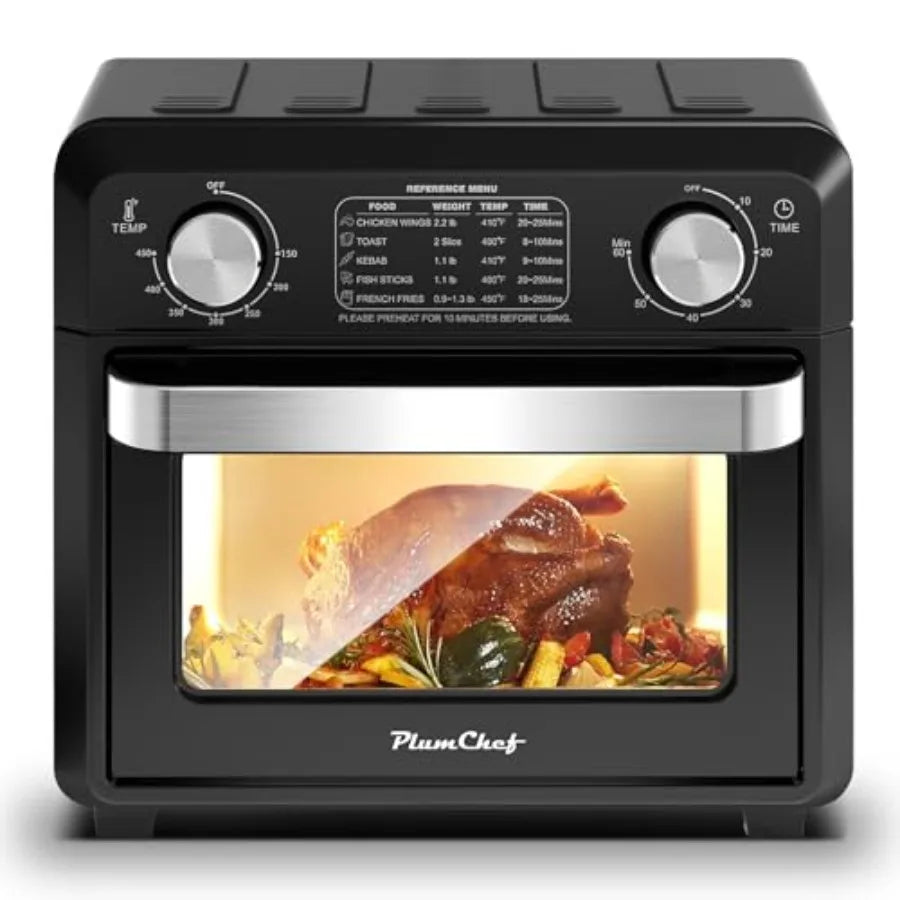 Compact Air Fryer Toaster Oven 11QT 2 Slice Toast Countertop Oven Warm Broil Toast Bake Air Fry Oil-Free 60-Minute Timer 1000W