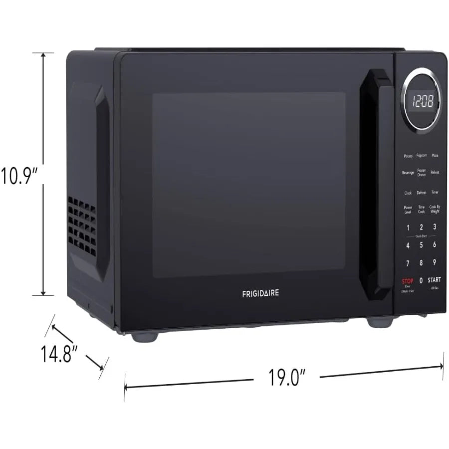 Countertop Kitchen Microwave Oven Black 0.9 Cubic Foot 900 Watts 15.5D x 19W x 10.85H Compact Design for Small Kitchens High Po